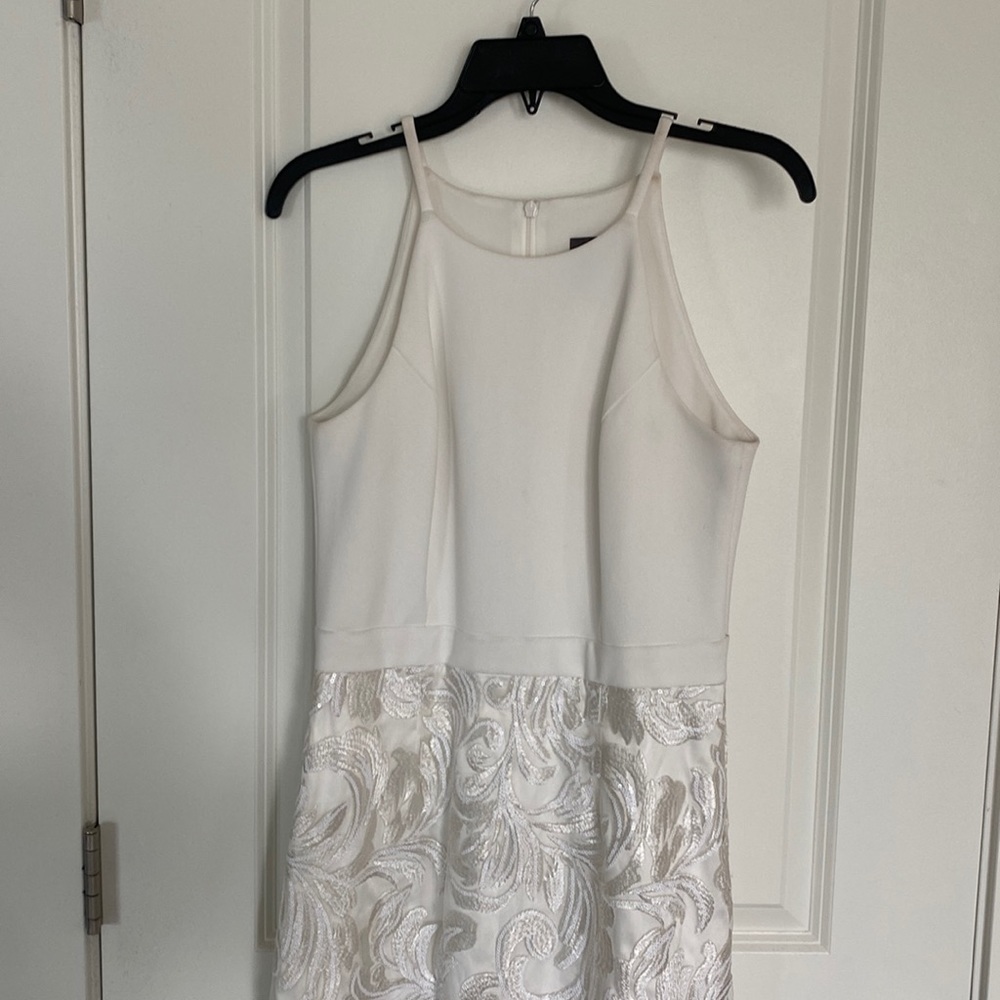Vince Camuto White Sequin Cocktail Dress